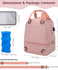 Dimensions and package contents of Stay Cool And Fully Loaded With This Dope Breast Pump Bag Cooler Backpack.