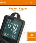 Close-up of STC1000 Temperature And Humidity Controller's large LCD screen showing temperature and humidity readings.