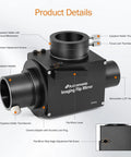1.25 Inch Flip Mirror For Telescope With Eyepiece Adapter And Camera Attachment for precise focusing and centering in astrophotography
