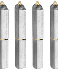 Beefy Four Pack 7 Inch Weld On Bullet Hinges Heavy Duty Barrel Hinges With 3/4 Inch Bore And 7/16 Inch Pin 650 Lbs Per Pair For BBQ Smokers Swing Gates And Trailer Ramps Natural Finish, four steel hinges