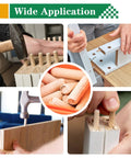 255 Piece Wood Dowel Set With One Quarter, Five Sixteenths, And Three Eighths Inch Fluted Dowels used in DIY crafts and furniture assembly