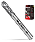 YG6 Tungsten Carbide Rotary Burr Bit With One Quarter Inch Shank Double Cut Die Grinder Bit Low Vibration Precision Rotary File For Metal