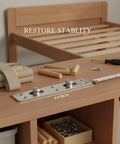 Heavy Duty 4.8 Inch Galvanized Steel Bed Hinge For Murphy And Folding Beds shown on table with tools