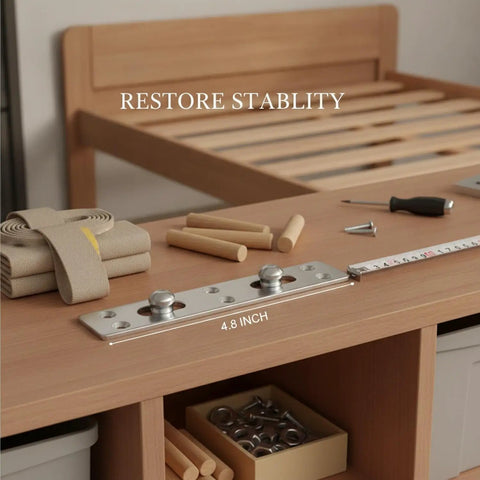 Heavy Duty 4.8 Inch Galvanized Steel Bed Hinge For Murphy And Folding Beds shown on table with tools