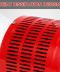 Close-up of red heat dissipation design on Auto Voltage Transformer 110V Input to 0 to 130V AC Variable Voltage Converter 500W.