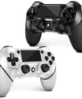 Two Pack Wireless PS4 Controllers Set For PS4 Pro Slim And PC With Non Slip Grips On Both Sides And USB C Cable Included Ergonomic Design For Comfort And Precise Control Black And White