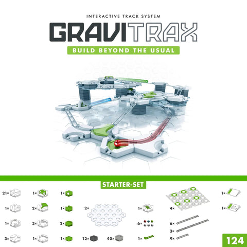 GraviTrax Starter Set Gravity And Magnetic Marble Run Kit For Kids 8 And Up And Totally Hands On STEM Toy That Sparks Engineering Skills Critical Thinking Problem Solving Creativity And Educational Fun. starter set with track pieces and marbles