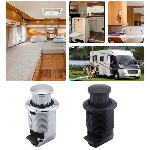 Interior Push Button Latches For Campers And Motorhomes No Fuss Secure Closure Replacement Hardware in kitchen and bedroom