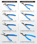 Shop Ready Pro Grade 8 Piece Precision Snap Ring Pliers Set With 7 Inch And 9 Inch Internal And External Circlip Pliers Plus 3 Angle Tips 0 Degree 45 Degree 90 Degree Heavy Duty CR V Steel For Auto And Industrial Repairs