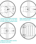 Installation guide for Self-Closing Gate Hinges Pack Of 2 For Vinyl, Wood, And Metal Fences Heavy Duty Steel Hardware