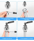 Demonstration of 40 Piece Stainless Steel Hose Clamp Set With Adjustable Worm Gear Clamps installation process on pipes