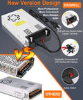 24V 360W DC Power Supply Universal 110V AC to DC 24V 15A Converter with aluminum alloy shell and power cord