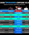 Comparison chart of 2026 upgraded CRP129E V2.0 showing features and specifications.