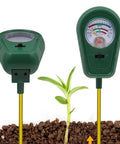 Rugged Metal Rod Soil Tester For Garden And Field All In One Ground Inspector analyzes pH, nutrients, and moisture in soil.