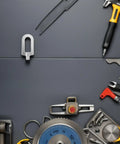 10 Piece Sheet Metal Puller Kit With 4mm Aluminum Rings For Auto Body Dent Repair Dent Puller Ring Set And Weld Tool Kit Durable Aluminum Pullers For Dents Creases And Panel Fixes, one ring on gray surface