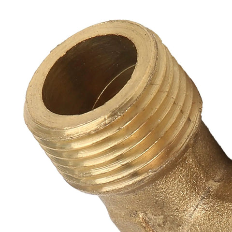Right Angle Brass Elbow Fitting 90 Degree G3/8 Thread for Air Compressor Quick Connect Adapter close-up view