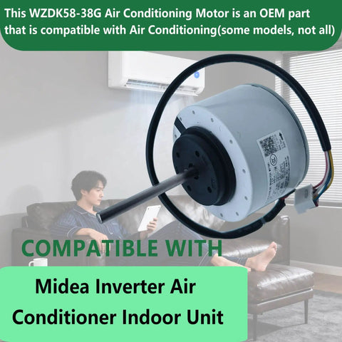 Brushless DC Air Conditioning Motor 310V 58W 1350RPM CCW With Five Wires Replacement For Midea Inverter Indoor Units