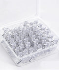50 Pack 5mm Clear Plastic Shelf Pegs With Steel Core For Cabinets, Kitchen, Bookcases, And Closets Replacement Shelf Holders in box