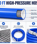 50 ft high-pressure hose with nylon core and fiber braid reinforcement for No Hassle Pro Airless Paint Sprayer Kit.