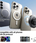Heavy Duty 15W Fast Wireless Car Mount Charger That Plugs Straight Into Standard Cigarette Lighter Socket with iPhone compatibility.