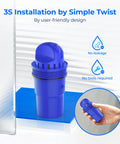 Best Value CF10AS Replacement Filter easy installation visual with no leakage and no tools needed, blue filter design