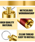 Front view of Bonuci 4-pack 1/4 in male NPT brass pressure relief valves for air compressors