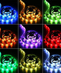 Setup Friendly USB TV Backlight Kit For 40 To 60 Inch HDTV With Remote, 6.56 Ft LED Strip in 16 Color Options Displayed in Grid