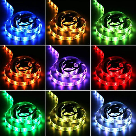 Setup Friendly USB TV Backlight Kit For 40 To 60 Inch HDTV With Remote, 6.56 Ft LED Strip in 16 Color Options Displayed in Grid