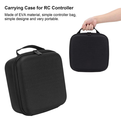Remote Controller Storage Bag For Drones And RC Gear Durable Nylon EVA Case with quick access zipper and flip cover in hand.
