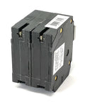 Side view of Plug On Mount BR Style Circuit Breaker 4 Pole 20 Amp 120 240 Volt AC For Electrical Panels With Rejection Tab Feature
