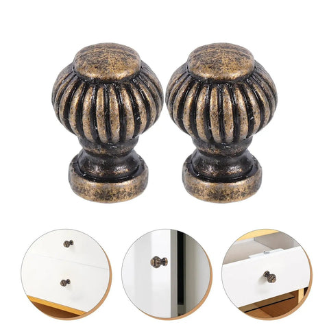 Vintage Pumpkin Drawer Pulls 12 Piece Set Old School Round Cabinet Knobs For Jewelry Boxes Cupboards And Furniture Hardware