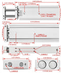 Dimensions and specifications of Dual Rod Pneumatic Cylinder 25mm Bore 150mm Stroke Guided Actuator With Magnet PT One Eighth Port