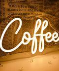 Coffee Neon Light Sign USB Powered Wall Or Table Decor For Home Kitchen Cafe Bar Warm White 11.8 Inch By 6.69 Inch Night Light