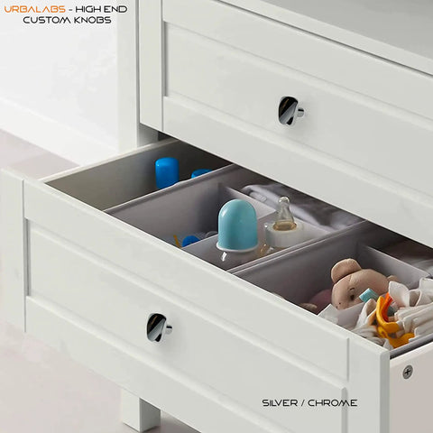 White dresser with Modern Square Curved Matte Black Cabinet Knobs Pack of 10 Solid Zinc High End European Style Drawer Pulls
