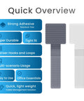 Self Adhesive Hook And Loop Cable Ties For Easy Cable Management, Sticky Back Cord Organizer And Clip, No Tools Needed, Get Your Cords Neat At Home And Office, 40 Pack overview with features.