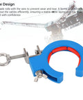 65mm Cable Tray Roller Set With Pro Grade Adjustable Wire Pulling Pulley Nylon Guide Wheel And Stainless Steel Bracket For Seamless Cable Runs In Inside And Outside Corner Electrical Installations, blue axle design