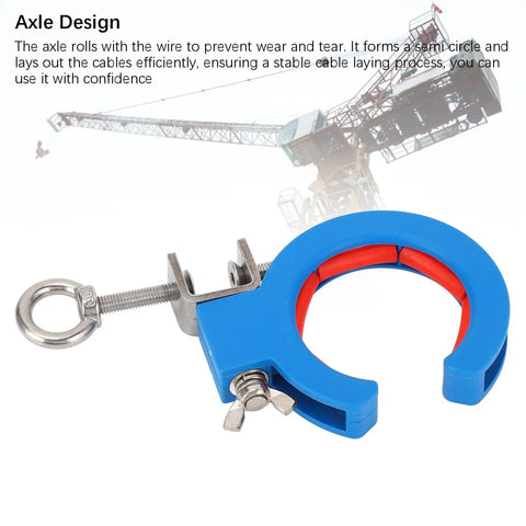 65mm Cable Tray Roller Set With Pro Grade Adjustable Wire Pulling Pulley Nylon Guide Wheel And Stainless Steel Bracket For Seamless Cable Runs In Inside And Outside Corner Electrical Installations, blue axle design