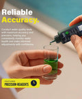 Close-up of a person using the Top Shelf 6 In 1 Pool Water Test Kit for Swimming Pools and Hot Tubs, adding reagent to test water.
