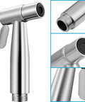 Versatile Handheld Bidet Sprayer For Toilet With Stainless Steel Build, Brushed Nickel Finish, G1/2 Thread Interface, Easy Install