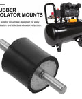 4 Pack Rubber Vibration Isolator Mounts With Galvanized Steel M6x18 Studs For Quiet Stable Operation On Fitness Equipment Bikes Air Compressors And Engineering Gear With Easy Install And No Fuss Vibration Reduction, black rubber mount for air compressor