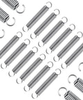 12 Pack Heavy Duty Extension Springs With Hook Ends, 0.035 Inch Wire, 0.25 Inch Outer Diameter, 1.5 Inch Long, 304 Stainless Steel, Rust Resistant