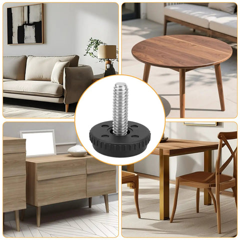 Straighten Out Any Wobbly Setup With This Heavy Duty 150 Piece Adjustable Furniture Leveler Set Featuring Universal Thread Screws