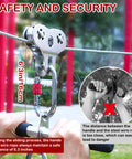 Heavy Duty Stainless Steel Zipline Pulley Kit 2 Pack With Tandem Speed Double Trolley for 1/4 to 3/8 Inch Cable in use outdoors