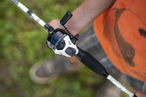 Youth Spincast Fishing Rod And Reel Ike Dude 5 Foot 6 Inch 2 Piece Easy To Learn Kid Friendly Combo With Pre Spooled 8 Pound Line