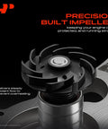 Heavy Duty Cooling System Water Pump Replacement With Precision Seal Kit impeller, black, steel, for Hyundai Elantra, Tiburon, Tucson, Kia Soul.