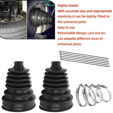 DIY Silicone CV Boot Repair Kit With Expander Tool And 4 Stainless Steel Clamps Fits 2.41, 2.81, 3.43 Inch Calibers CV Axle