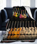 Cozy Music Lover Blanket For Guitar And Bass Fans A Soft Fleece Throw That Feels Plush And Lightweight Yet Warm Spread on Couch