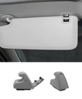 2 Pack Sun Visor Clip Retainers Gray Interior Sun Visor Hook Clips Auto Sun Visor Bracket Holders Durable ABS Plastic