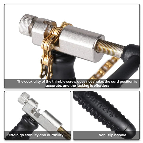 Bike Chain Breaker Tool Universal For 7 8 9 10 11 Speed Chains Link Removal showing compact design with non-slip handle