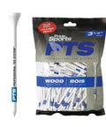 PTS Wood Golf Tees 135 Count Three And A Quarter Inch Long For Drivers And Woods Durable Natural Hardwood Tees Trusted By Pros